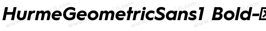 HurmeGeometricSans1 Bold字体转换